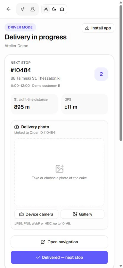 Eutaxia Driver UI