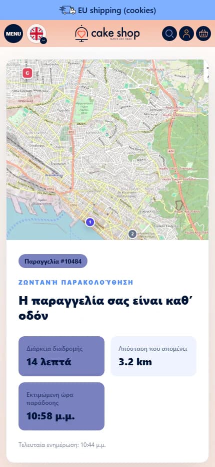Customer live tracking